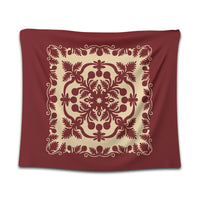 Hawaiian Palm Tree Quilt Vintage Tapestry - AH Wall Tapestry Black - Polynesian Pride