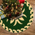 Hawaiian Pattern Flower Lovely Polynesian Tree Skirt - Green Beige - AH 85x85 cm Green Tree Skirt - Polynesian Pride