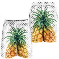 Hawaiian Pineapple Polka Dots Background Polynesian Men's Shorts - AH - Polynesian Pride