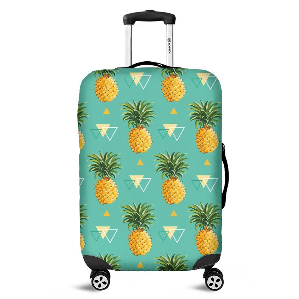 Hawaiian Pineapple Polynesian Luggage Covers - AH Black - Polynesian Pride