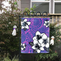 Hawaiian Plumeria Tribal Pink Polynesian Flag Blue AH - Polynesian Pride
