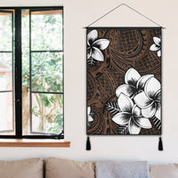 Hawaiian Plumeria Tribe Brown Polynesian Hanging Poster AH - Polynesian Pride