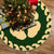 Hawaiian Quilt Flower Pattern Tree Skirt - Green Beige - AH 85x85 cm Green Tree Skirt - Polynesian Pride