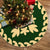 Hawaiian Quilt Pattern Palm Tree And Plumeria Tree Skirt - Green Beige - AH 85x85 cm Green Tree Skirt - Polynesian Pride