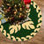 Hawaiian Quilt Pattern Palm Tree Monstera Basic Polynesian Tree Skirt - Green Beige - AH 85x85 cm Green Tree Skirt - Polynesian Pride