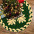 Hawaiian Quilt Pattern Palm Tree Sweat Tree Skirt - Green Beige - AH 85x85 cm Green Tree Skirt - Polynesian Pride