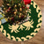 Hawaiian Quilt Pattern Pineapple Tree Skirt - Green Beige - AH 85x85 cm Green Tree Skirt - Polynesian Pride
