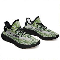 Hawaiian Sneakers YZ Exotic Tropical Flowers In Pastel Colors Black - Polynesian Pride