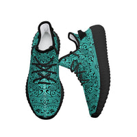 Hawaiian Sneakers YZ Polynesian Culture Turquoise AH - Polynesian Pride