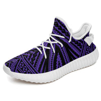Hawaiian Sneakers YZ Polynesian Tatau Violet AH White - Polynesian Pride
