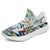 Hawaiian Sneakers YZ Tropical Flower Plant And Leaf Pattern White - Polynesian Pride