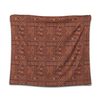 Hawaiian Traditional Aboriginal Pattern Polynesian Tapestry - AH Wall Tapestry Black - Polynesian Pride