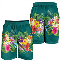 Hawaiian Tropical Strelitzia Plumeria Orchids Hibiscus Polynesian Men's Shorts - AH - Polynesian Pride