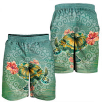 Hawaiian Turtle And Hibiscus Polynesian Men's Shorts - AH - Polynesian Pride