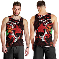 Hawaiian Turtle Hibiscus And Plumeria Flower Polynesian Tank Top - AH - Polynesian Pride