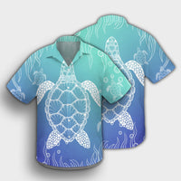 Hawaiian Turtle In The Sea Polynesian Hawaiian Shirt - AH - Polynesian Pride