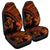Hawaiian Turtle Plumeria Kakau Polynesian Quilt Car Seat Covers Neo Orange AH Universal Fit Black - Polynesian Pride