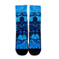 Hawaiian Turtle Polynesia Under The Sea Crew Socks - AH - Polynesian Pride