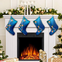 Hawaiian Tuttle And Plumeria Flower In The Sea Polynesian Christmas Stocking - AH - Polynesian Pride