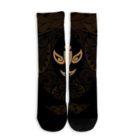Hawaiian Two Turtle Polynesian Crew Socks Gold AH - Polynesian Pride