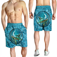Hawaiian Whirlpool Turtle Polynesian Men's Shorts - AH - Polynesian Pride