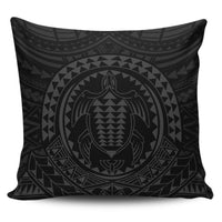 Hawaiian Kakau Honu Arc Gray Polynesian Pillow Covers One Size Zippered Pillow Case 18"x18"(Twin Sides) Gray - Polynesian Pride