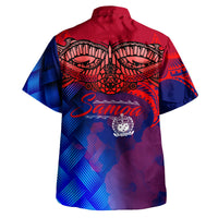 Samoa Polynesian Hawaiian Shirt - Samoa Coat Of Arms With Lauhala Tribal Pattern - Polynesian Pride