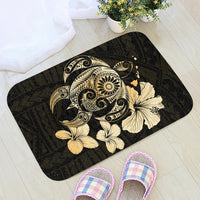Hibiscus Plumeria Mix Polynesian Turtle Door Mat Gold AH - Polynesian Pride
