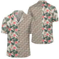 Hibiscus Plumeria Tropical Red Lauhala Moiety Hawaiian Shirt Unisex Art - Polynesian Pride