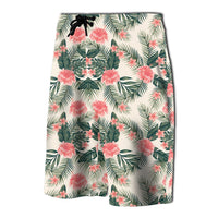 Hibiscus Plumeria Tropical Red Board Shorts - Polynesian Pride