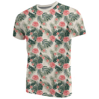 Hawaii Hibiscus Plumeria Tropical Red T Shirt - Polynesian Pride