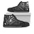 Yap State High Top Shoes - Cross Style Unisex Black - Polynesian Pride