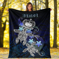 Samoa Polynesian Premium Blanket - Blue Turtle Couple - Polynesian Pride