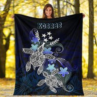 Kosrae Polynesian Premium Blanket - Blue Turtle Couple - Polynesian Pride