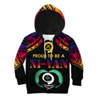 Vanuatu Proud To Be A Ni-Van - Polynesian Pattern KID Hoodie - Torba Province LT7 Hoodie Black - Polynesian Pride