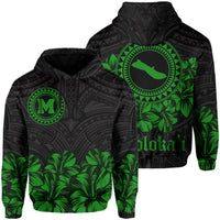 Molokai Map Hibiscus Polynesian Hoodie Lithe Style Unisex Green - Polynesian Pride
