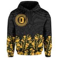 Oahu Map Hibiscus Polynesian Hoodie Lithe Style - Polynesian Pride