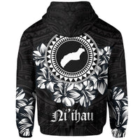 Niihau Map Hibiscus Polynesian Hoodie Lithe Style - Polynesian Pride