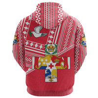 Custom Mate Maa Tonga Zip Hoodie Coat of Arms - Polynesian Pride