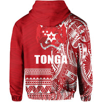 Tonga Rugby Zip Hoodie Rustic - Polynesian Pride