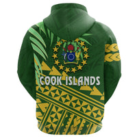 Cook Islands Rugby Hoodie Coconut Leaves The Kukis - Polynesian Pride