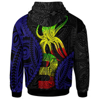Polynesian Zip up Hoodie Polynesian Octopus Number Style Three - Polynesian Pride