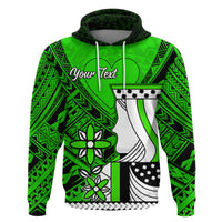 Custom Polynesian Valentine Couple Hoodie Queen and King Heart Green Version LT9 - Polynesian Pride