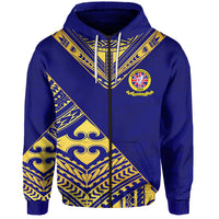 A.K.A (LODONIAN) Ratu Kadavulevu School Zip Hoodie RKS LT13 Unisex Blue - Polynesian Pride