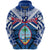 Custom Guam Rugby Zip Hoodie Spirit Unisex Blue - Polynesian Pride