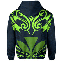 Hawaii Kanaka Polynesian Football Jersey Hoodie Navy Bernice Style - Polynesian Pride