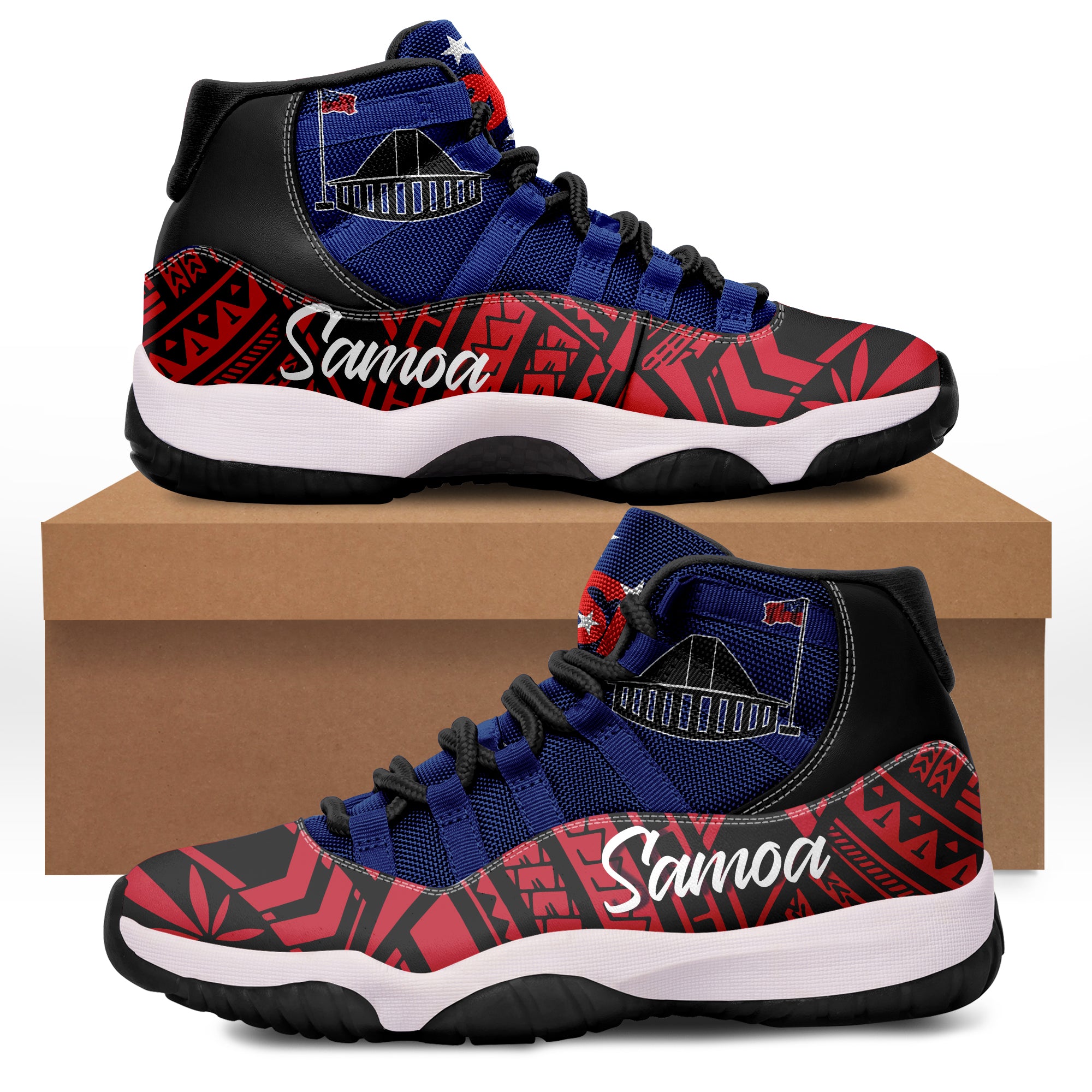 FAST Samoa Sneakers J.11 Special Style Ver.03 LT7 Red - Polynesian Pride