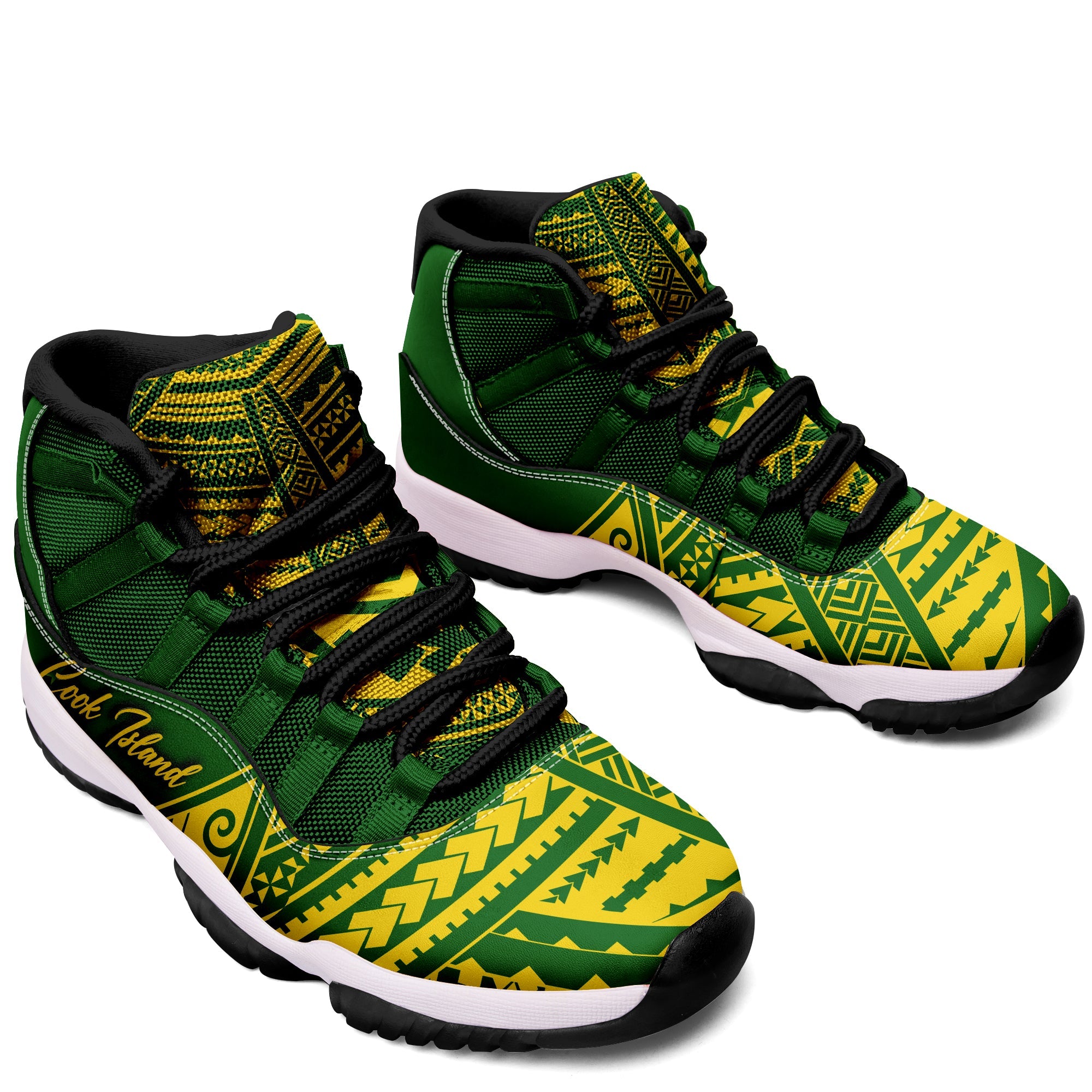 Cook Islands J11 Sneakers Simple Style - Green LT7 - Polynesian Pride