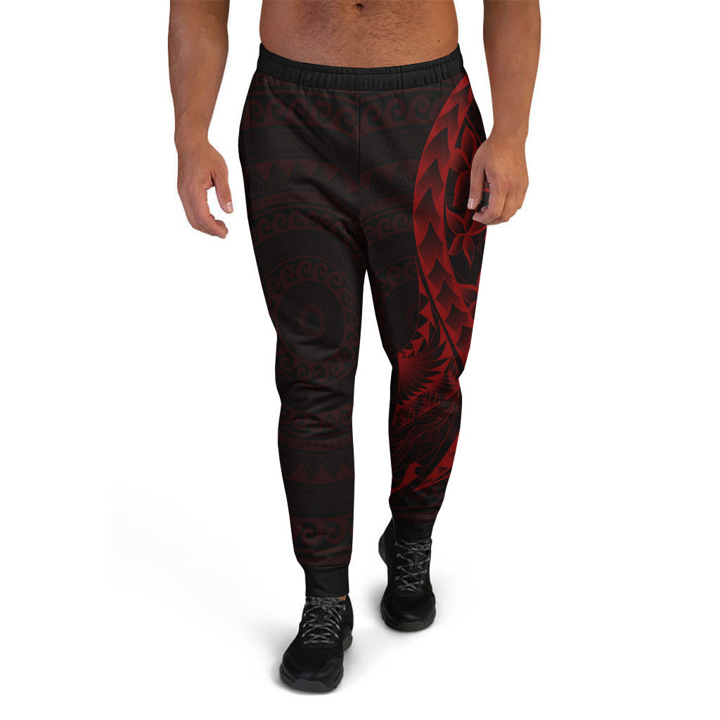 Polynesian Jogger - Red Tribal One Side Red - Polynesian Pride