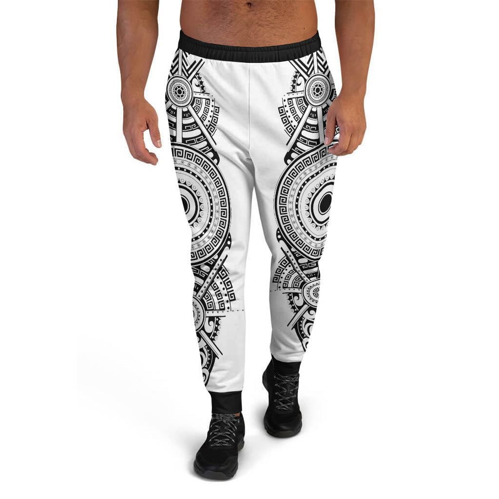 Polynesian Jogger - White Polynesian Patterns White - Polynesian Pride